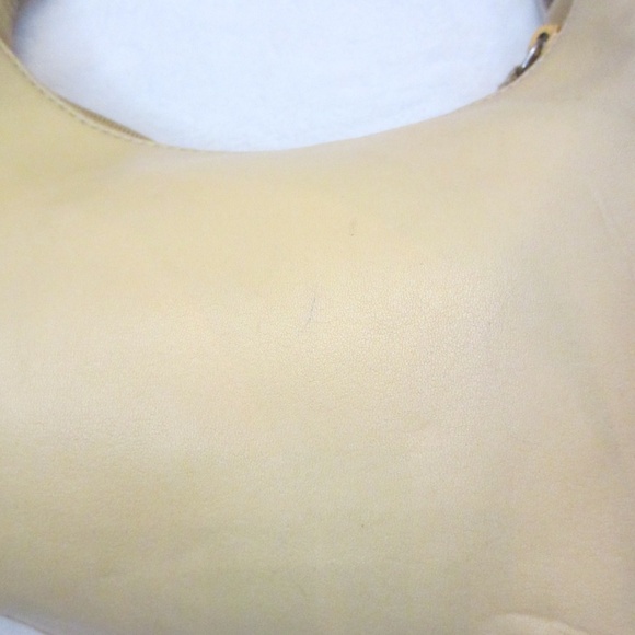 Nine West Small Yellow Hand Bag Buckle Strap Zipper Closure Silver Hardware - Picture 10 of 13